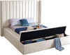 Kiki Cream Velvet King Bed (3 Boxes)