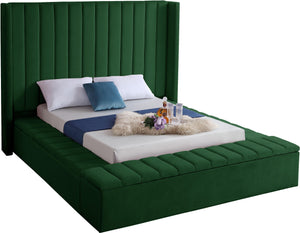 Kiki Green Velvet Full Bed (3 Boxes) image