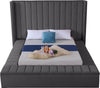 Kiki Grey Velvet King Bed (3 Boxes)