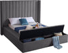 Kiki Grey Velvet Full Bed (3 Boxes)