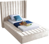 Kiki Cream Velvet Twin Bed (3 Boxes) image