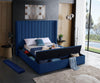 Kiki Navy Velvet King Bed (3 Boxes)