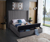 Kiki Grey Velvet King Bed (3 Boxes)