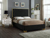 Lana Black Velvet King Bed