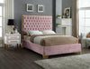 Lana Pink Velvet King Bed