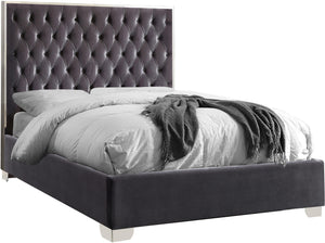 Lexi Grey Velvet Full Bed image