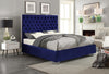 Lexi Navy Velvet King Bed