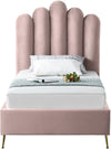 Lily Pink Velvet Twin Bed