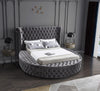 Luxus Grey Velvet Queen Bed (3 Boxes)