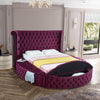 Luxus Purple Velvet King Bed