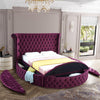 Luxus Purple Velvet King Bed