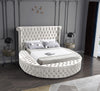 Luxus Cream Velvet Queen Bed (3 Boxes)