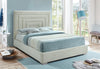 Nora Cream Velvet King Bed