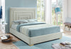 Nora Cream Velvet Queen Bed