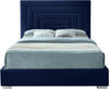 Nora Navy Velvet Full Bed