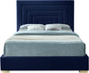 Nora Navy Velvet Queen Bed