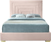 Nora Pink Velvet King Bed