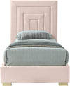 Nora Pink Velvet Twin Bed