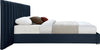 Pablo Navy Velvet Queen Bed