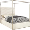 Porter White Velvet Queen Bed image