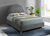 Rainbow Grey Velvet King Bed