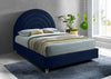 Rainbow Navy Velvet King Bed