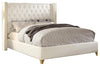 Soho White Bonded Leather Queen Bed image