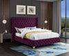Savan Purple Velvet King Bed