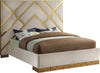 Vector Cream  Velvet Queen Bed image