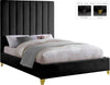 Via Black Velvet Queen Bed image