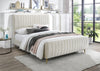 Zara Cream Velvet Full Bed (3 Boxes)