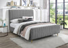 Zara Grey Velvet King Bed (3 Boxes)