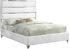 Zuma White Velvet King Bed