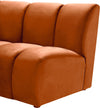 Infinity Cognac Velvet 3pc. Modular Sectional