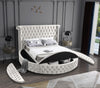 Luxus Cream Velvet Queen Bed (3 Boxes)