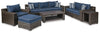 Grasson Lane Grasson Lane Nuvella Sofa, Loveseat, Lounge Chair and Ottoman with Coffee and End Table image