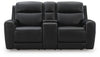 5Z-Comfort Power Reclining Loveseat with Console