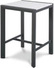 Nizuc White manufactured wood Outdoor Patio Aluminum Square Bar Table