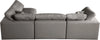 Plush Grey Velvet Standard Cloud Modular Sectional
