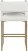 Caleb White Faux Leather Counter Stool