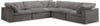 Cozy Grey Velvet Cloud Modular Sectional