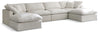 Plush Cream Velvet Standard Cloud Modular Sectional