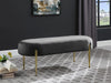 Gia Grey Velvet Bench