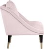 Elegante Pink Velvet Accent Chair