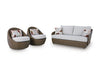 Double Point Outdoor Loveseat/2 Swivel Chairs (Set of 3)