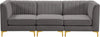 Alina Grey Velvet Modular Sofa
