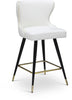 Hendrix White Faux Leather Counter/Bar Stool