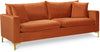 Naomi Cognac Velvet Sofa