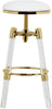 Venus White Faux Leather Adjustable Stool