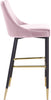 Sleek Pink Velvet Stool